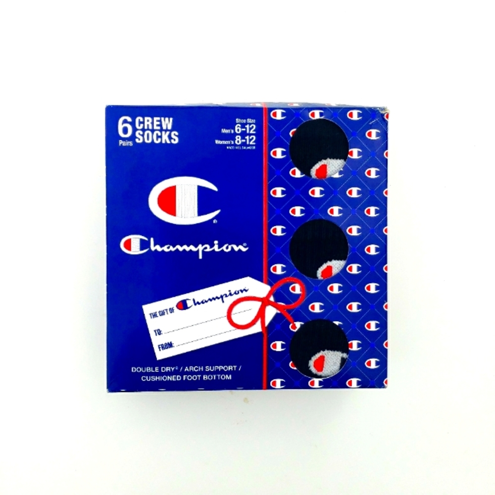 Champion Mens 6 Pack Crew Socks